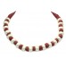 Handmade Necklace 925 Sterling Silver Bead Wax Inside Tribal Temple Red Thread A